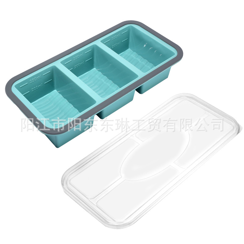 Transfronteriza venta caliente de silicona plegable caja de almuerzo caja de almuerzo caja de preservación de alimentos calentada por microondas caja de envasado