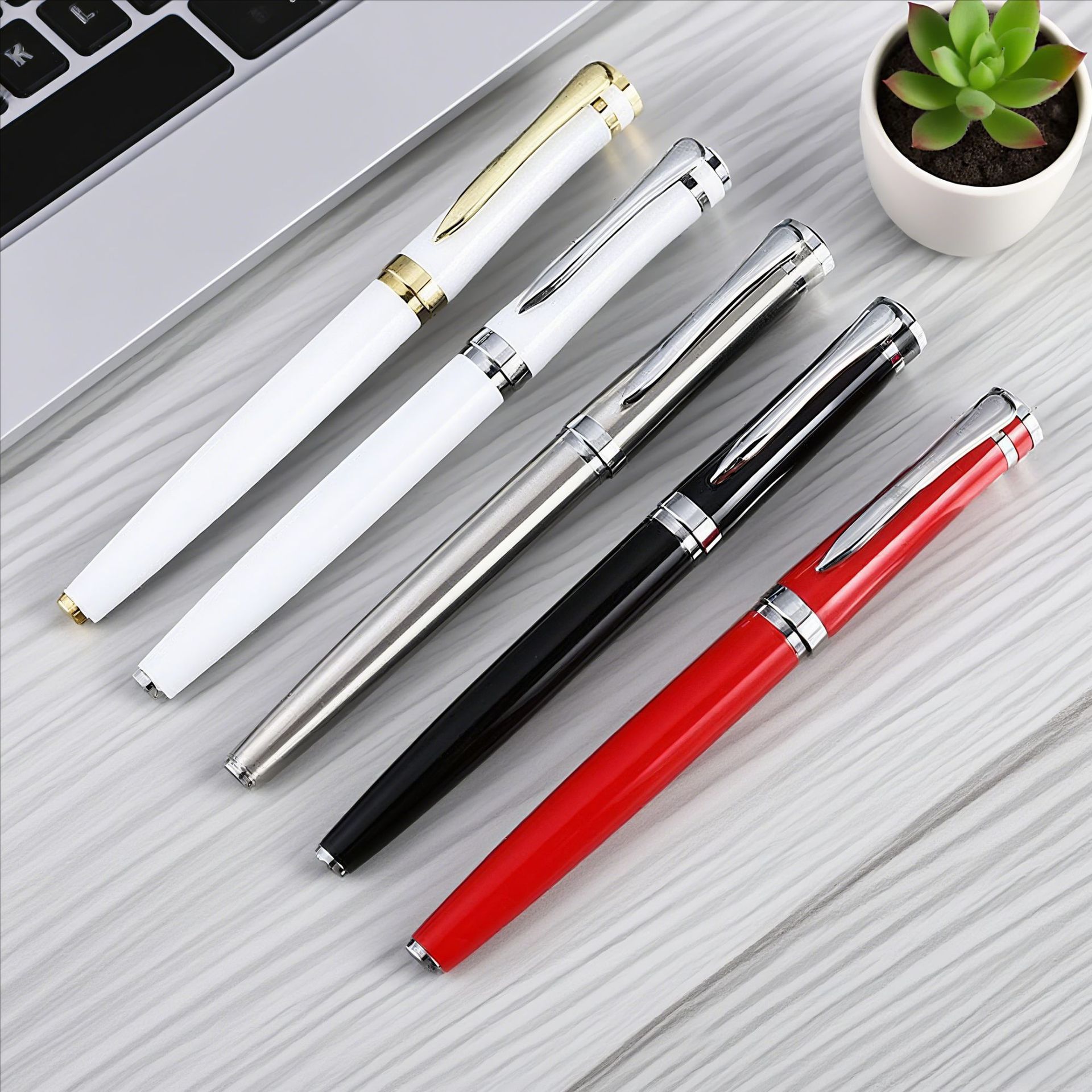 Metal ballpoint pen for business meetings, advertising, office, corporate events, ballpoint pen with logo, wholesale