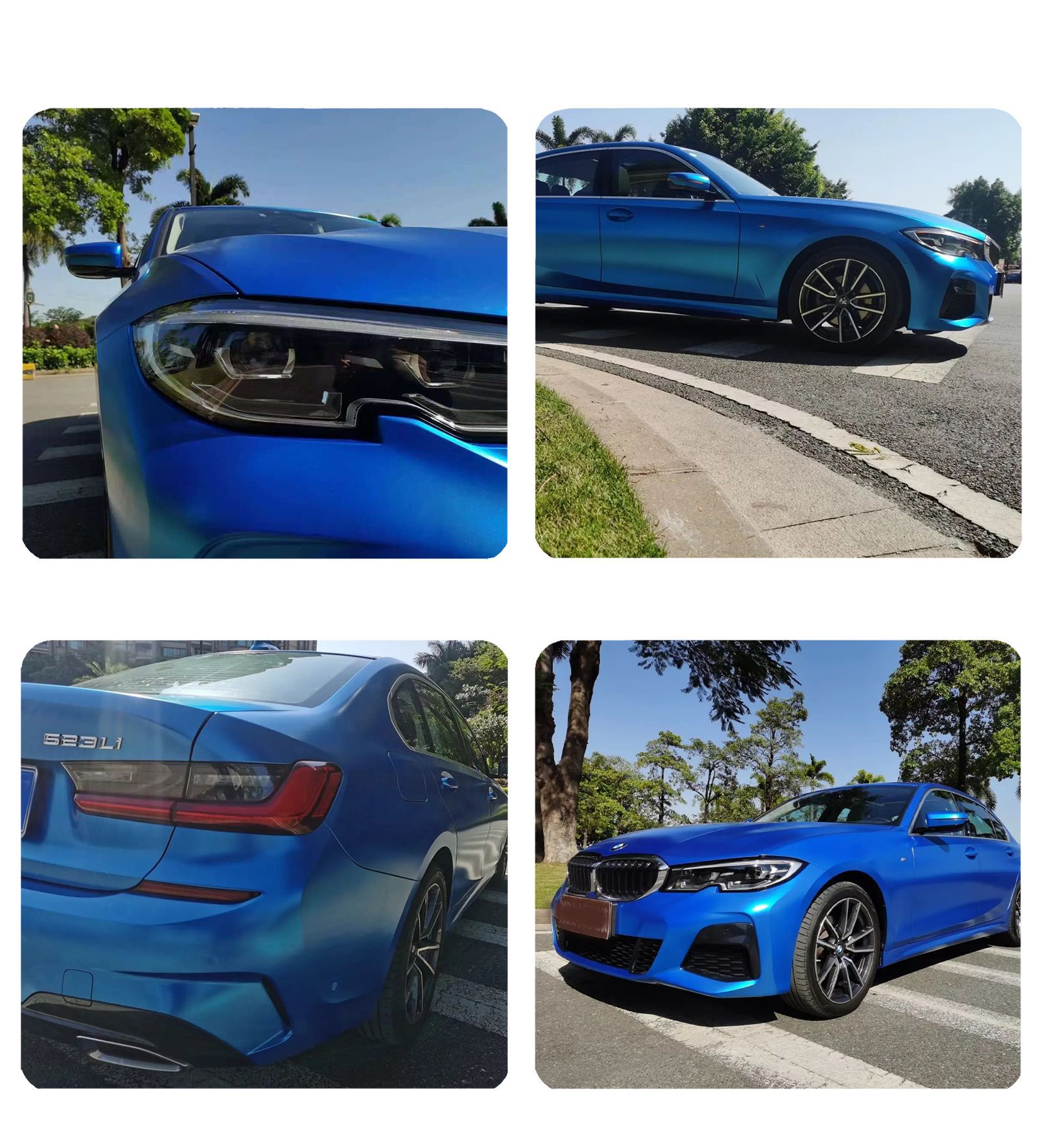 Cross-Border Pet Electro-Optical Metal Deep Sea Blue Color-Changing Film Car Paint Protective Film Full Car Color-Changing Protective Film