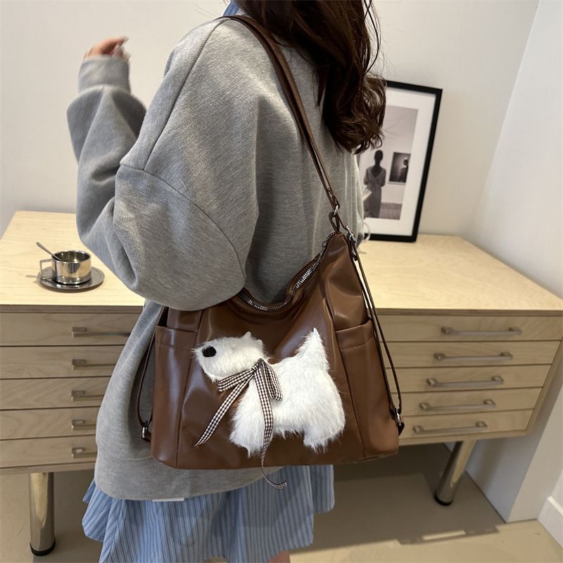 包包女2025新款休闲单肩女包通勤大容量双肩包时尚简约腋下托特包|undefined