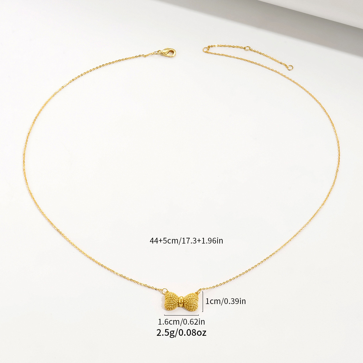 Simple Style Classic Style Bow Knot Alloy Copper Plating Gold Plated Women's Pendant Necklace display picture 5