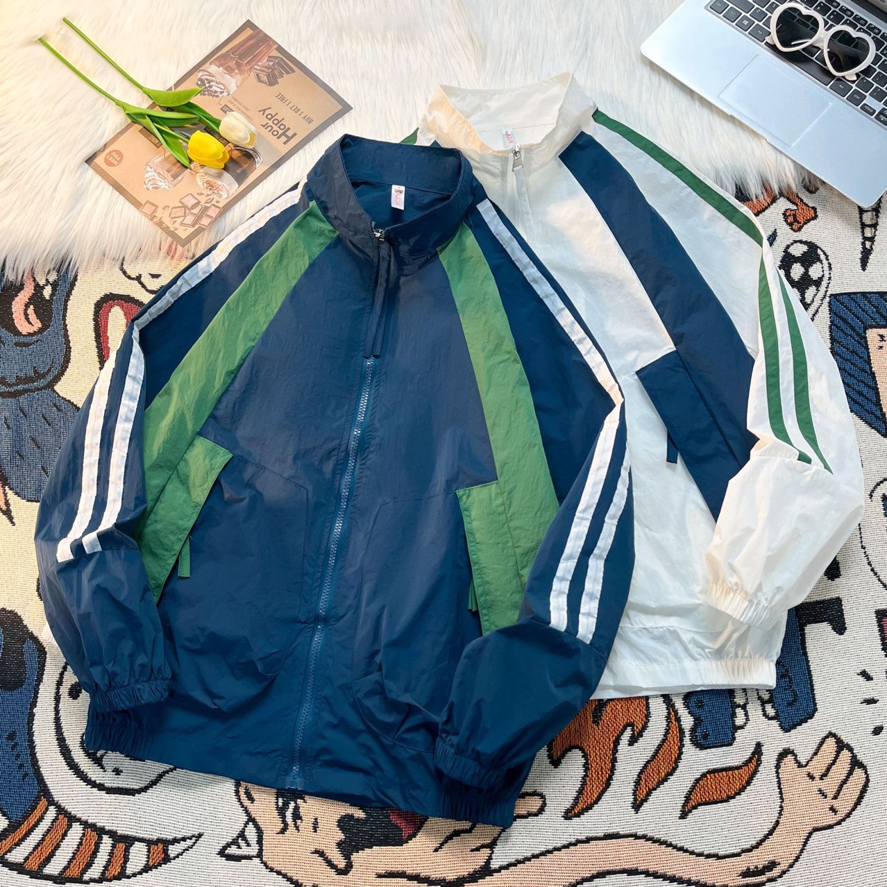Retro demi-season sports jacket