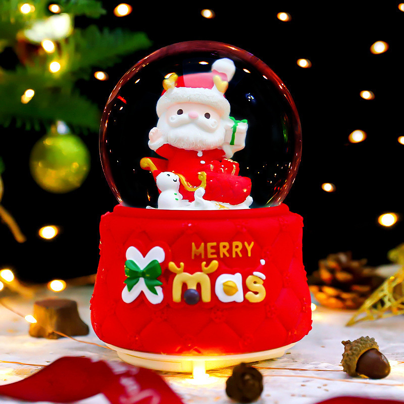 Nuevos regalos de Navidad luminosos bolas de cristal de nieve de agua decoraciones de Navidad al por mayor transfronterizas regalos para niños