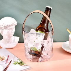Plastic ice bucket with high appearance, constant temperature beer bucket, champagne ice bucket, household portable transparent basket, fruit storage basket