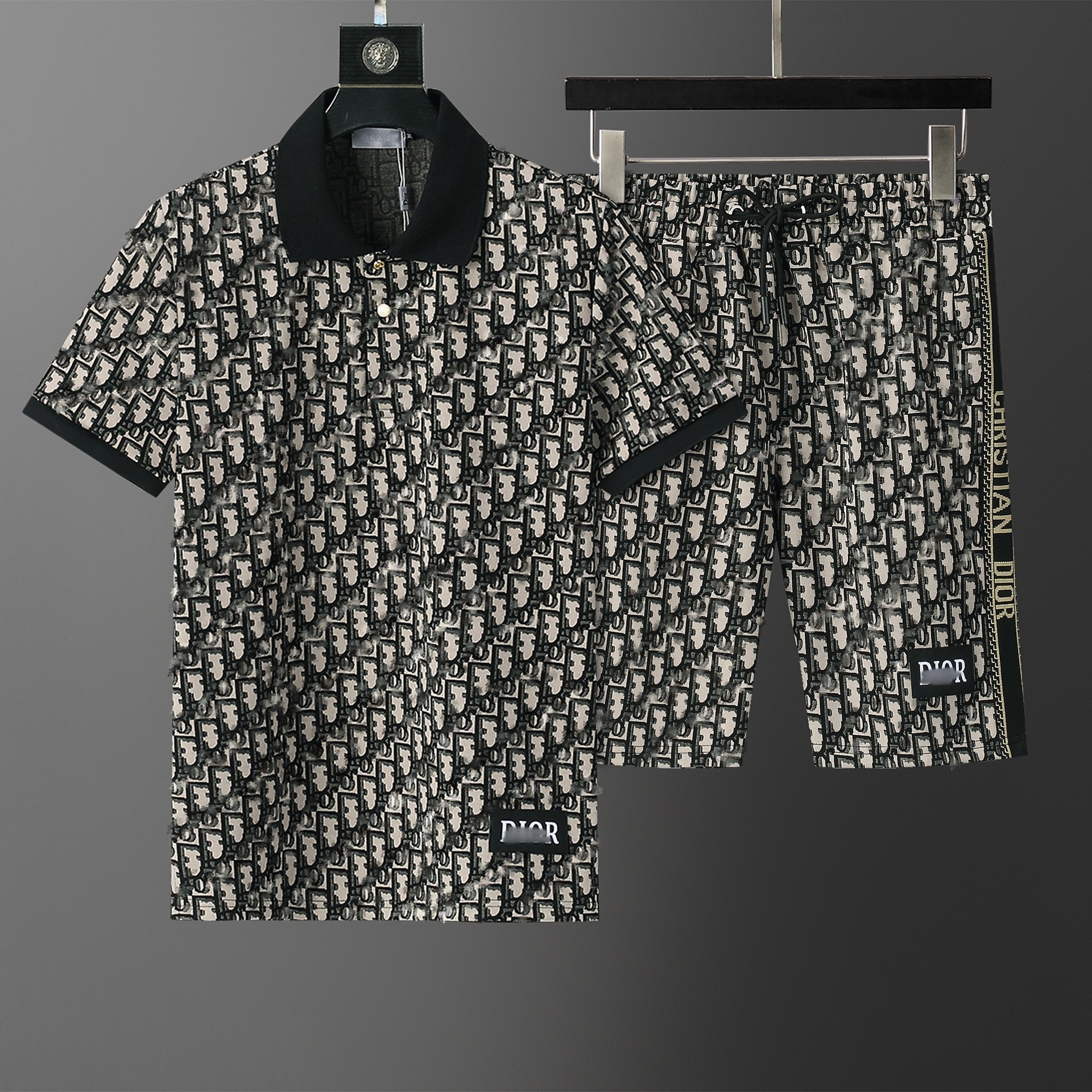 Top Edition) G polo con solapa de manga corta conjunto de moda versátil impresión clásica de estilo masculino y femenino de alta calidad