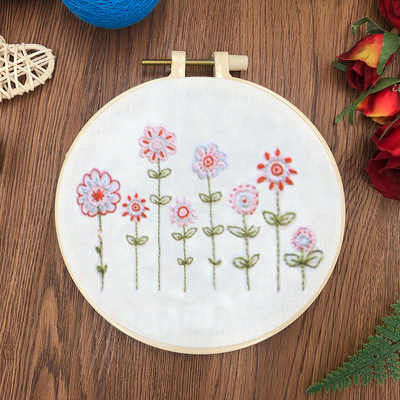 Original-Nuevo bordado DIY flor hecha a mano material de tela paquete conjunto fabricante creativo en stock con tutorial