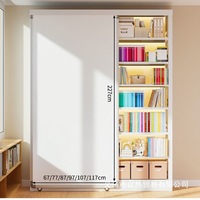 书柜钢制图书馆磁性白板门家用客厅落地儿童书柜一体靠墙磁吸白板