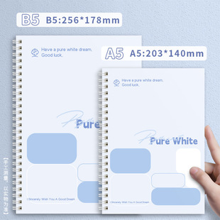 Student Office Notebook 2024 New High Color Value Super Thick Cartoon b5 Blue Fantasy Classroom Notes