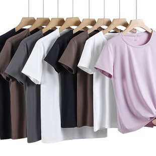 Short-sleeved Quick-drying Clothes Women's Summer Ice Silk Running Outdoor Sportswear Loose Mountaineering Sweat-absorbing Crewneck T-shirt Top for Men