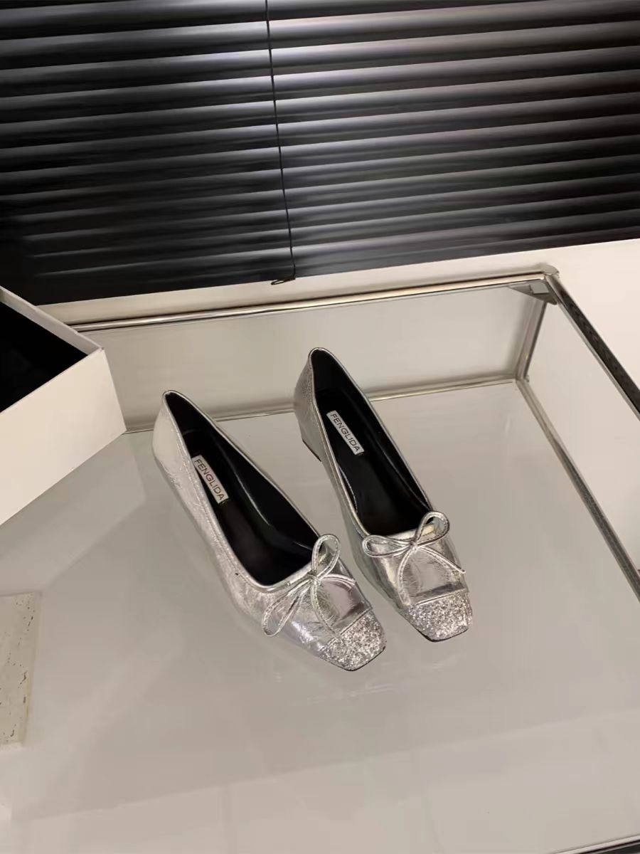 High-End Square-Toe Shallow Mouth Single Shoes For Women, Spring And Autumn New Korean Style French Elegant Evening_vogvips.com