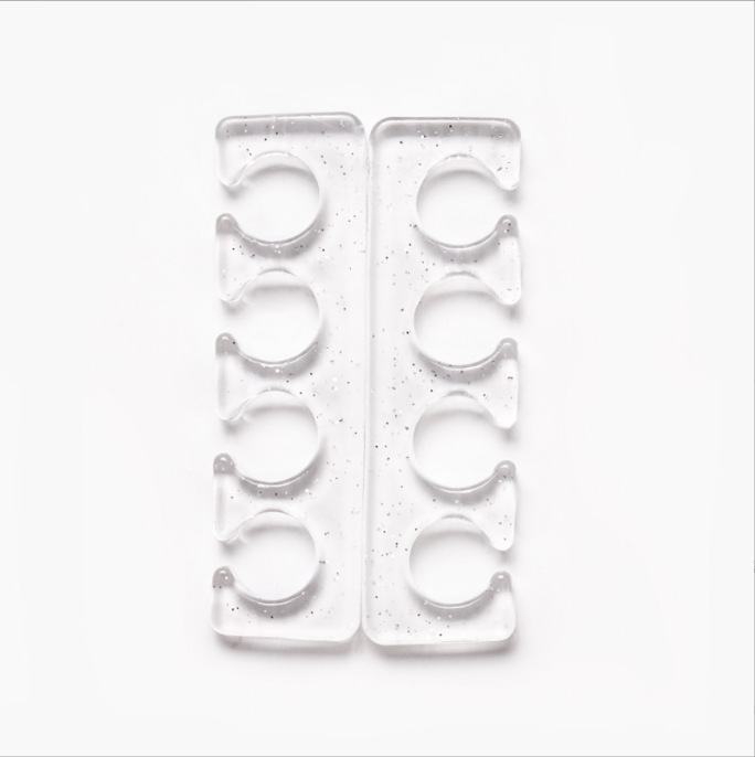 Nail Art silicona de silicio dedo separador herramienta de uñas dedo divisor suave y cómodo reutilizable