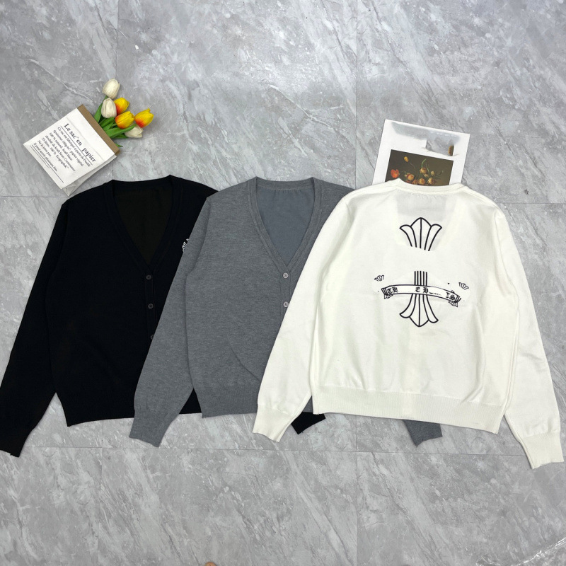 Autumn 2025 New Style Kejia Cross Sanskrit Knitted Long-Sleeve Single-Breasted V-Neck Cardigan Loose Versatile Women's Top Autumn 2025 New Style Kejia Cross Sanskrit Knitted Long-Sleeve Single-Breasted V-Neck Cardigan Loose Versatile Women's Top