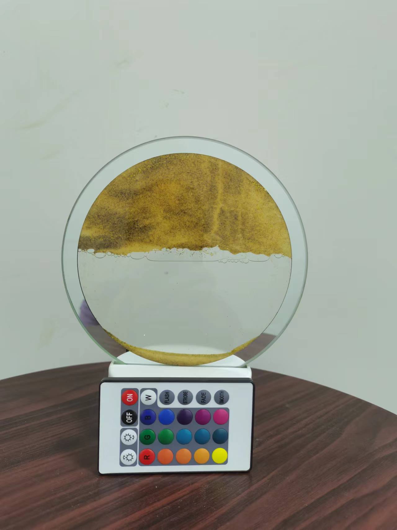 Romántico 16-color de control remoto de vidrio de arena movedizas pintura colorida noche luz creativa regalo descompresión alivio tapada sala de estar ambiente