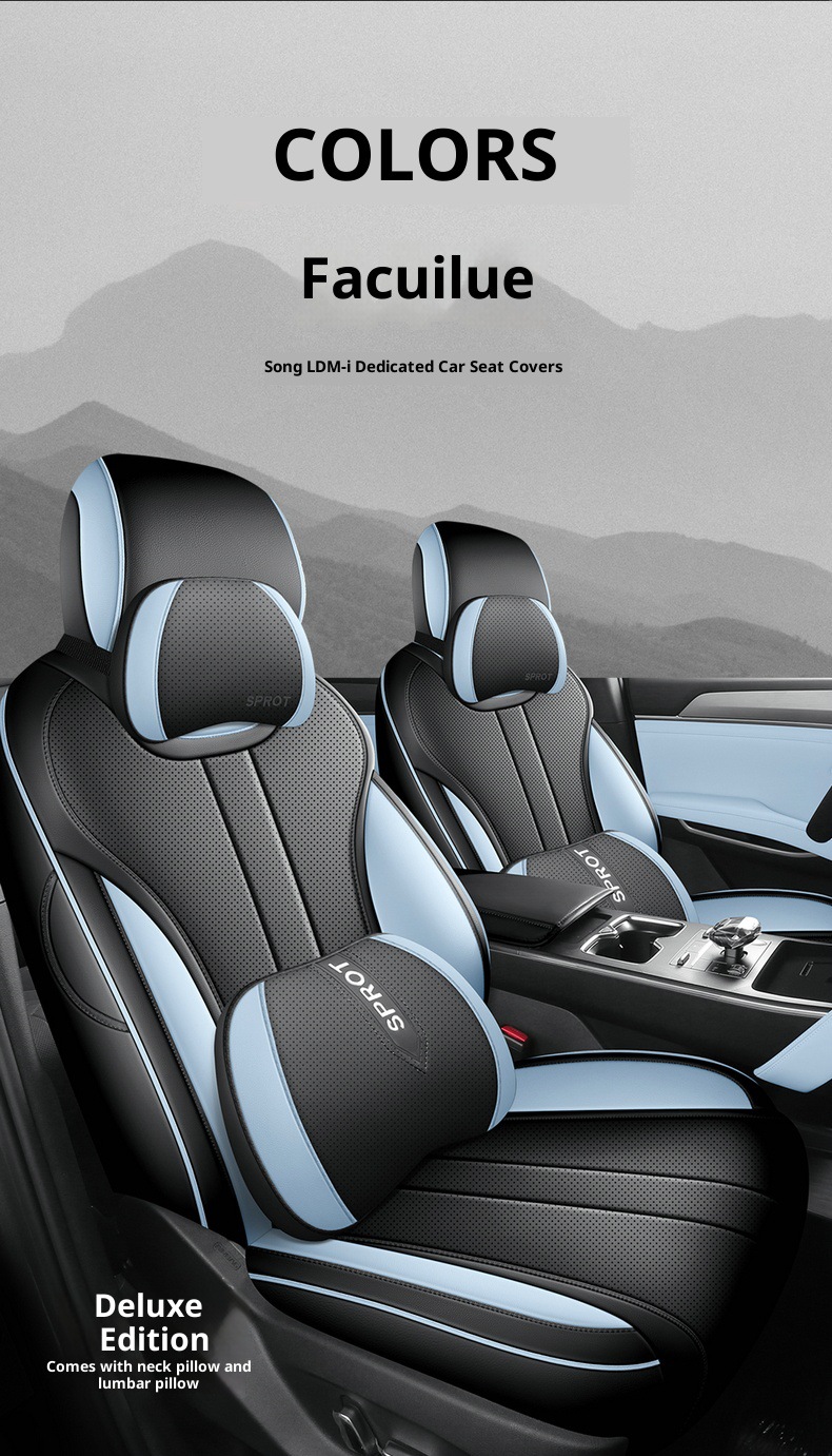New Model Luxury Car Song Ldm-I Full Leather Car Seat Cushion, Four-Season Overseas Right-Hand Drive Seat Cover, Cross-Border Full-Cover Car Seat Cushion