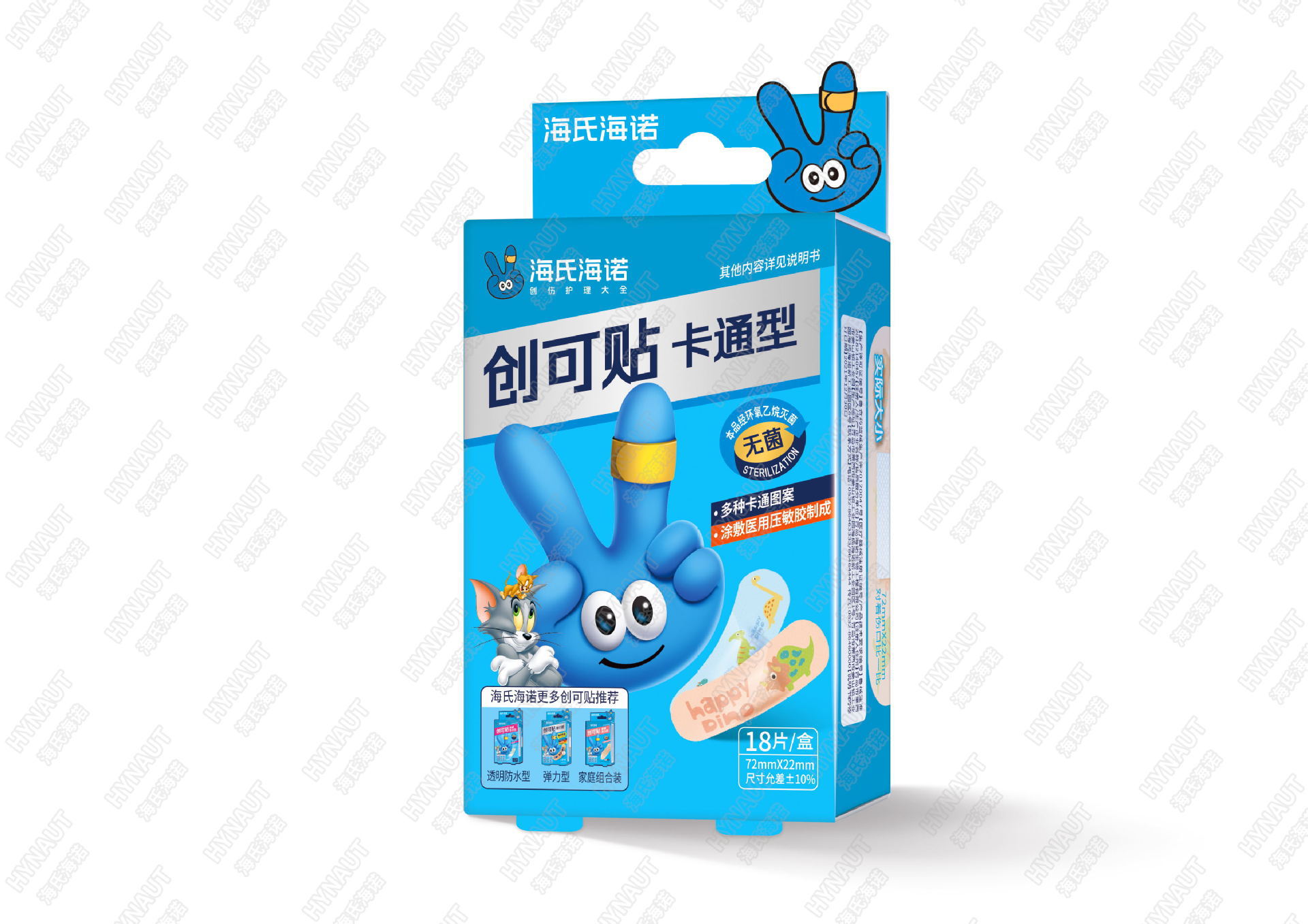 하이스하이누오 판매조절 ZD70(H) 밴드에이드 카툰타입(72mmx22mm) 18개입 1박스