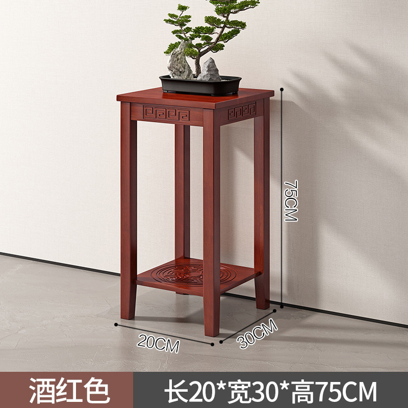 フラワースタンド収納ラックバルコニー床置き屋内リビングルーム装飾装飾品フラワーテーブル無垢材多層多肉植物植木鉢棚|undefined