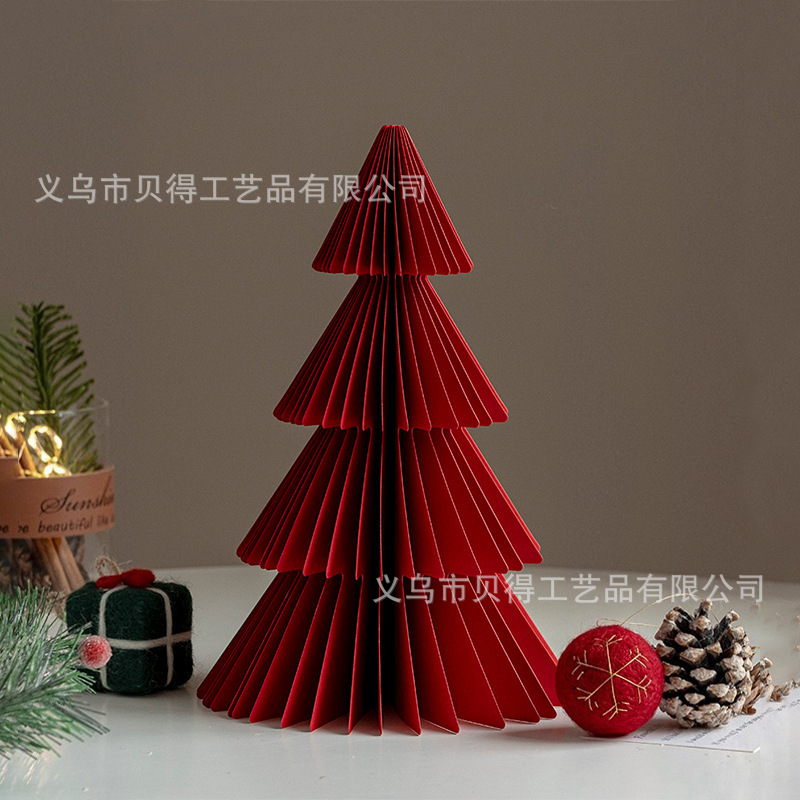 Decoraciones de Navidad, adornos de árbol de Navidad, colgantes de Navidad plegables, adornos de árbol de Navidad, árbol de mesa, árbol de Navidad