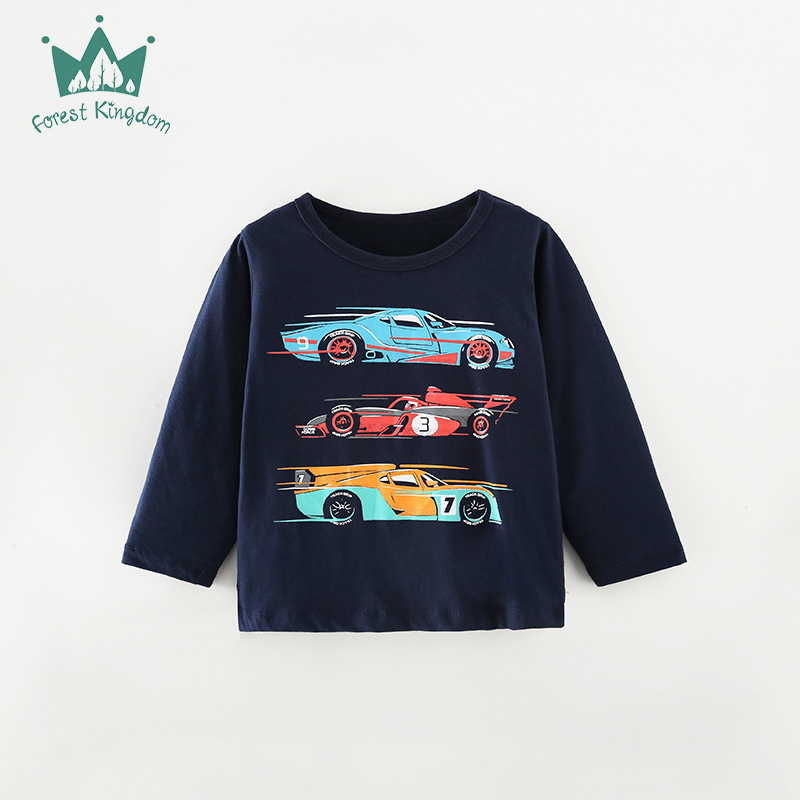 Camiseta de manga larga para niños ropa de niños europeos y americanos para niños primavera y otoño ropa de algodón para niños camisa de fondo entrega de una pieza