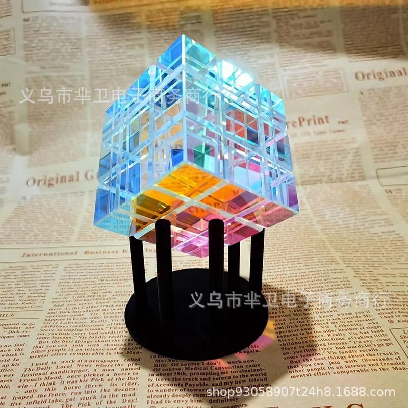 Sol catcher cubo mágico color cristal decoración Cubo de luz escritorio creativo artesanía regalo