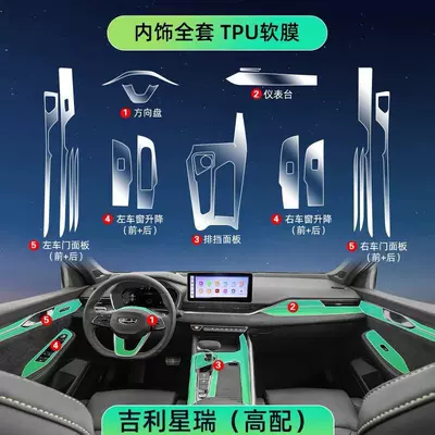 for 25 models of Geely: Car interior film - the-complete-interior-set-for-models-21-25-does-not-include-the-screen