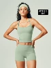 Cost-performance polyester-Basil green vest shorts