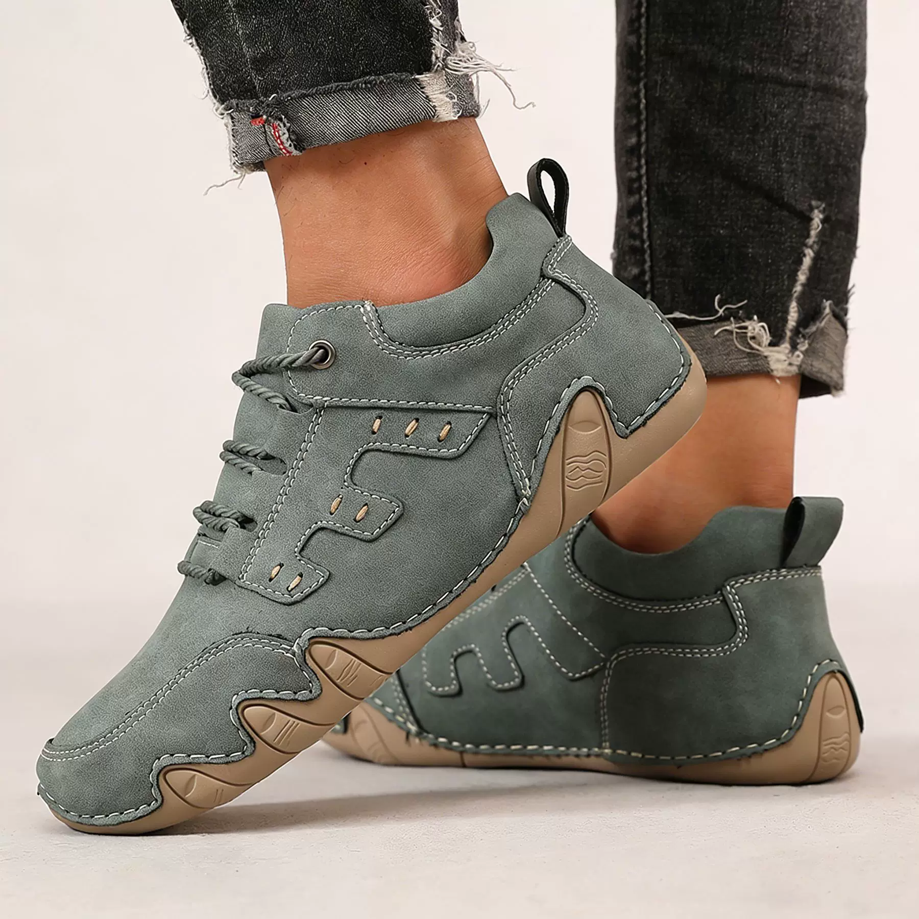 跨境新款高帮大码男鞋皮革男士马丁靴秋冬短靴运动休闲鞋百搭皮靴