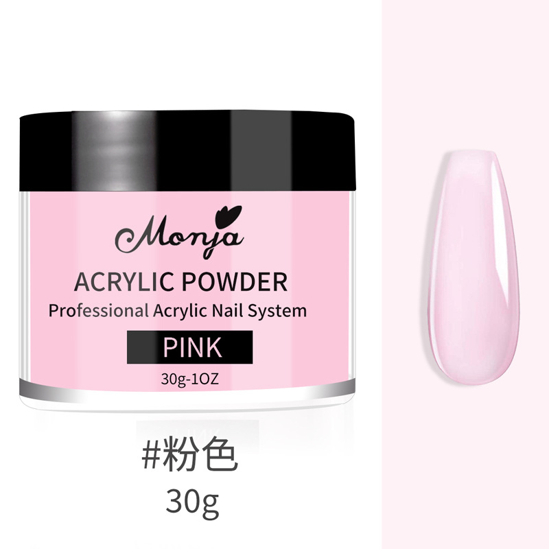 En línea celebridad embotellada uñas desnudas talla en polvo 60g polvo de cristal acrílico puede extender talla 30g en caja al por mayor