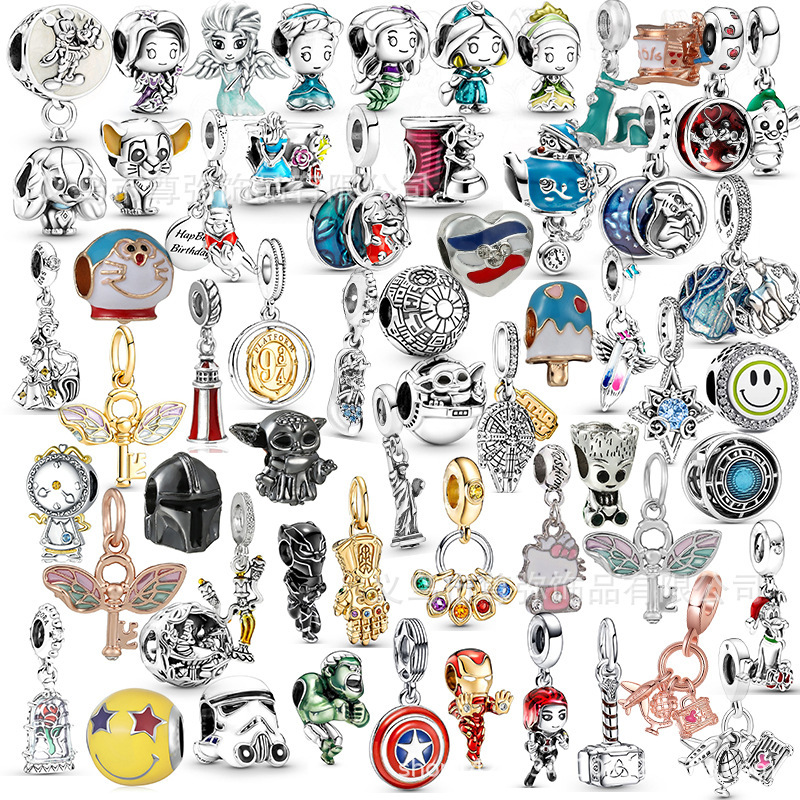 Cartoon Princess Steel & Iron Man Series Bracelet Beads in Stock Mickey DIY Loose Beads Cross-Border Hot Selling Dropshipping Cartoon Princess Steel & Iron Man Series Bracelet Beads in Stock Mickey DIY Loose Beads Cross-Border Hot Selling Dropshipping
