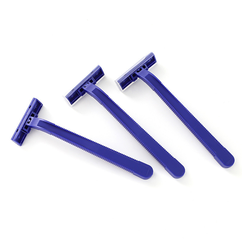 Comercio exterior Venta caliente de acero inoxidable de tres capas hoja de afeitar desechable maquinilla de afeitar de los hombres 3 paquete en stock