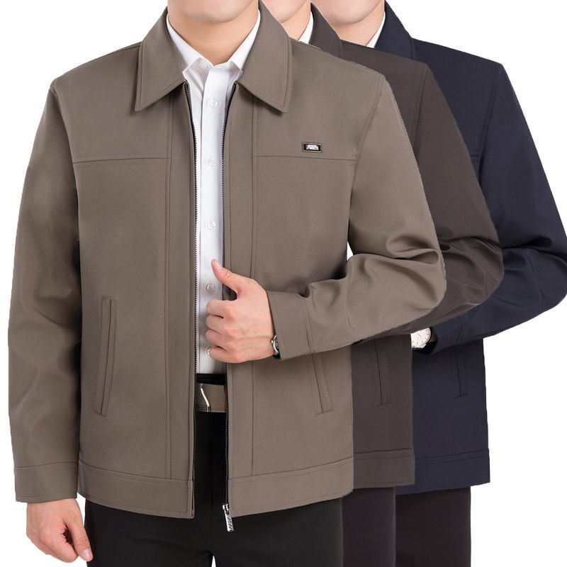 Spring and Autumn Middle-Aged and Elderly Jackets, Middle-Aged Jackets, Men's Tops, Autum Men's Casual Jackets, Jackets, Dad Clothes