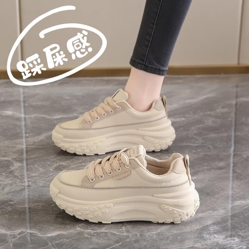 Zapatos de mujer de bizcocho de todo fósforo, zapatos de alta gama, 2024 nuevos zapatos de papá de fondo grueso para deportes de ocio
