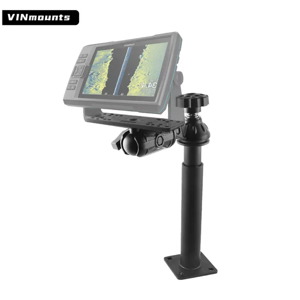 Aluminum Alloy Fish Finder Telescopic Bracket Universal Ball Head Cross Arm Bracket Compatible with Lawrence Garmin Fish Finder Bracket