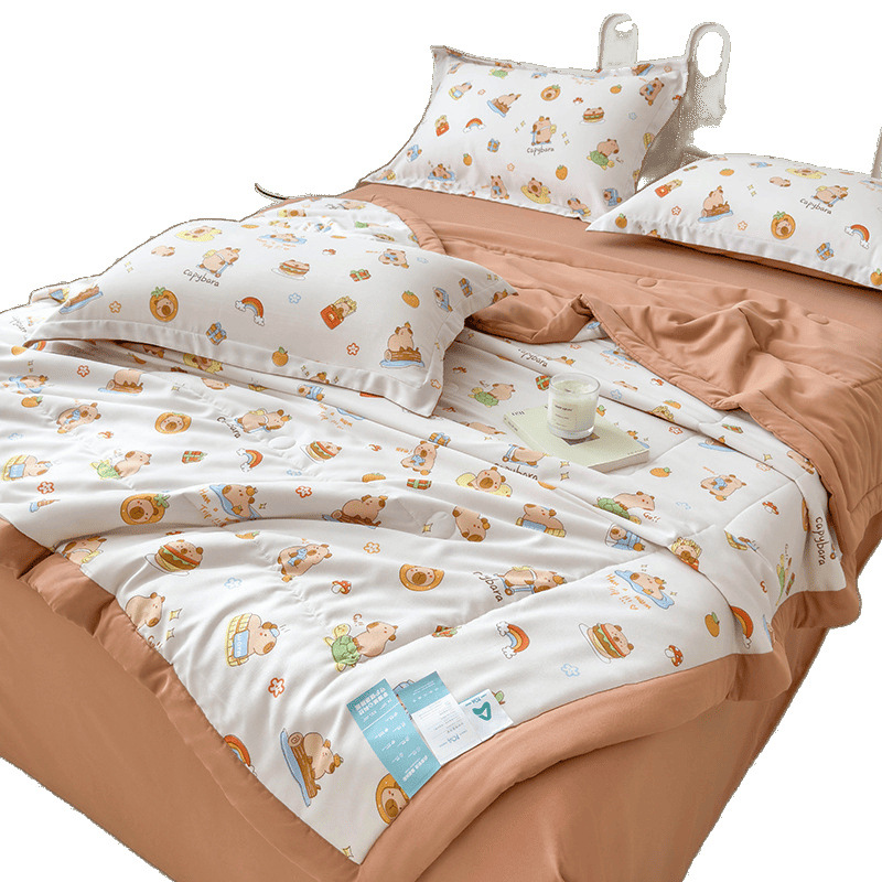 El nuevo edredón de verano de punto antibacteriano 10A, edredón fino de primavera y verano, edredón de aire acondicionado simple y doble, edredón de estudiante, edredón de regalo