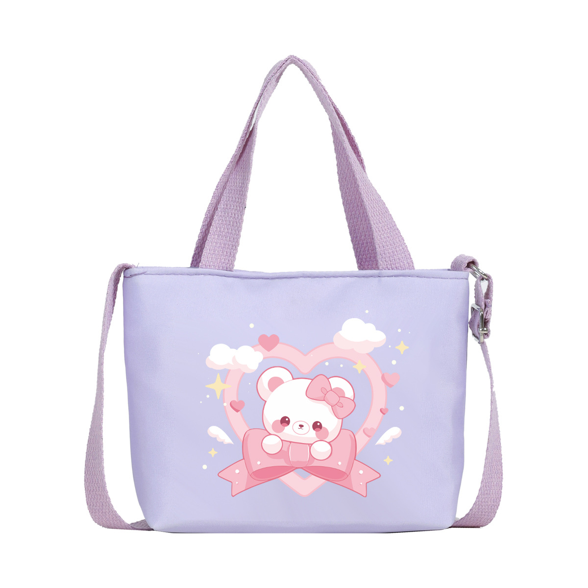 Cartoon bear, bolsas de hombro para niños y niñas, impresión de aire extranjero, bolsas de mano para bebés dulces, bolsas para niños 2025 nuevas bolsas para niños