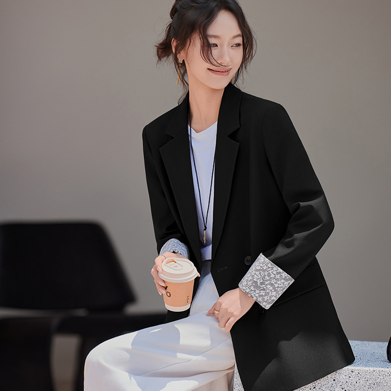 高级感气质时尚百搭宽松西装外套女2025秋冬新款设计感小众小西服|undefined