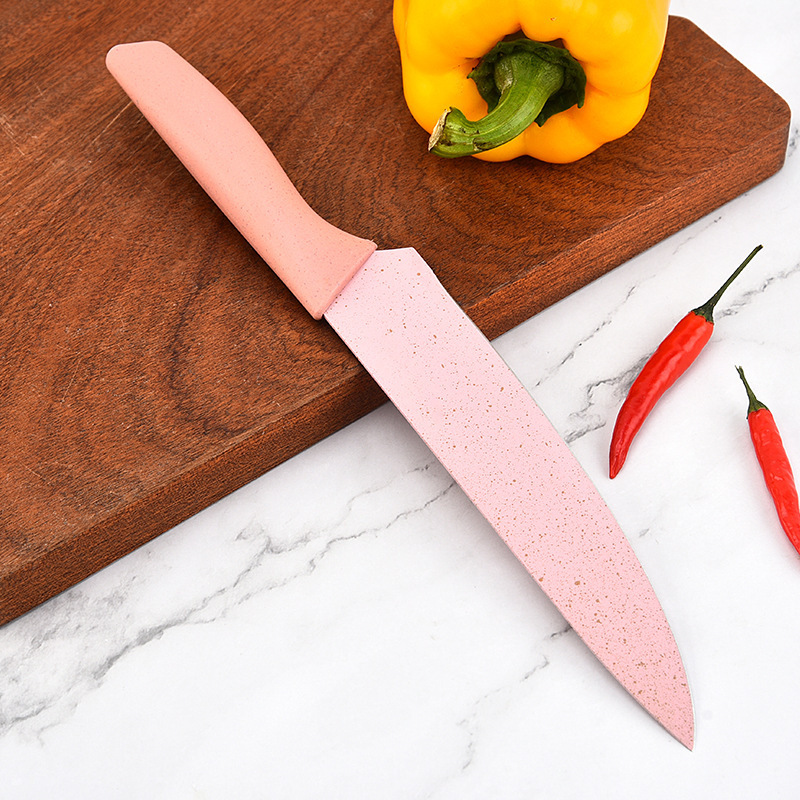 Venta caliente de la fábrica de acero inoxidable cortador de paja traje de tres piezas de cocina corte de carne cuchillo de fruta vegetal cuchillo de cocina