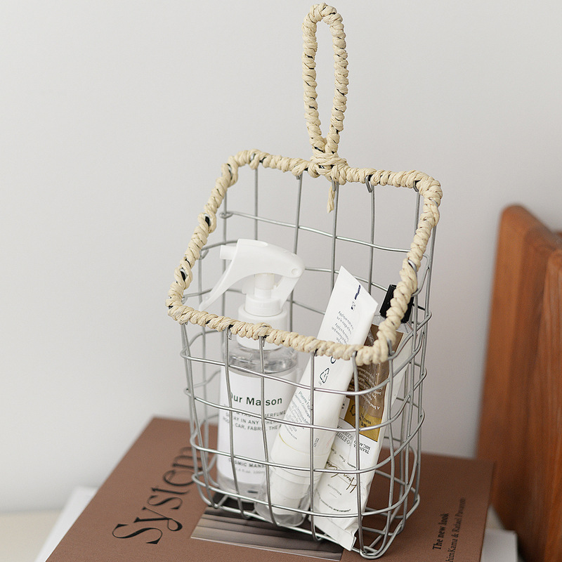 Wire Woven Storage Basket Wall Hanging Basket Storage Basket Sundry Storage Magazine Bookshelf Bread Basket Convenient Kitchen Woven Wire Woven Storage Basket Wall Hanging Basket Storage Basket Sundry Storage Magazine Bookshelf Bread Basket Convenient Kitchen Woven