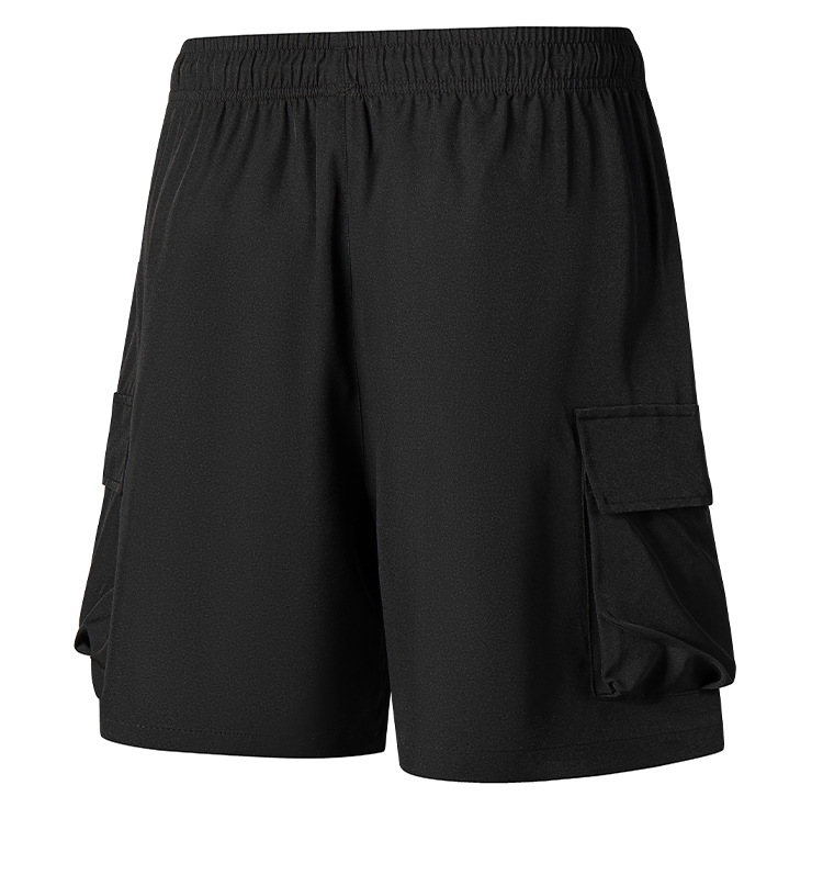 Men's Clothing Men's Dark Blue Cargo Shorts Quick Drying Multi Pocket Summer Outdoor Wear Resistant Loose Fit Five Point Pants_viptrois.com