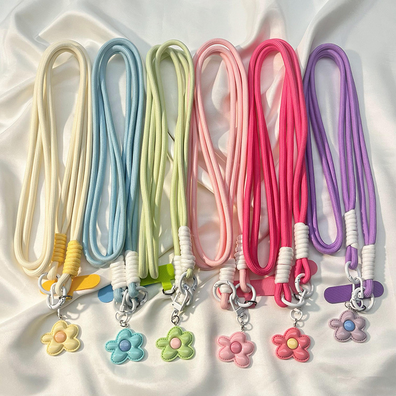Miniature floral 3D pendant, phone strap, crossbody chain, universal phone case accessory for women.