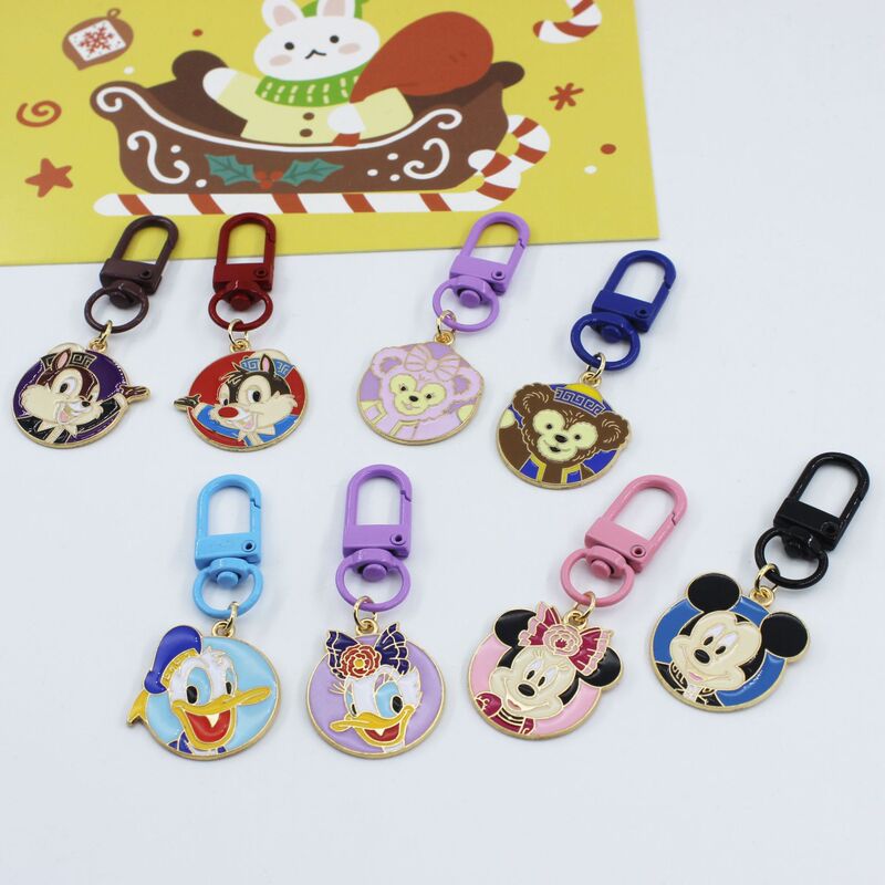 Cartoon Mickey Minnie Keychain Pendant Cute Duffy Donald Duck Creative Couple Bag Metal Bag Hanging Ornaments Cartoon Mickey Minnie Keychain Pendant Cute Duffy Donald Duck Creative Couple Bag Metal Bag Hanging Ornaments