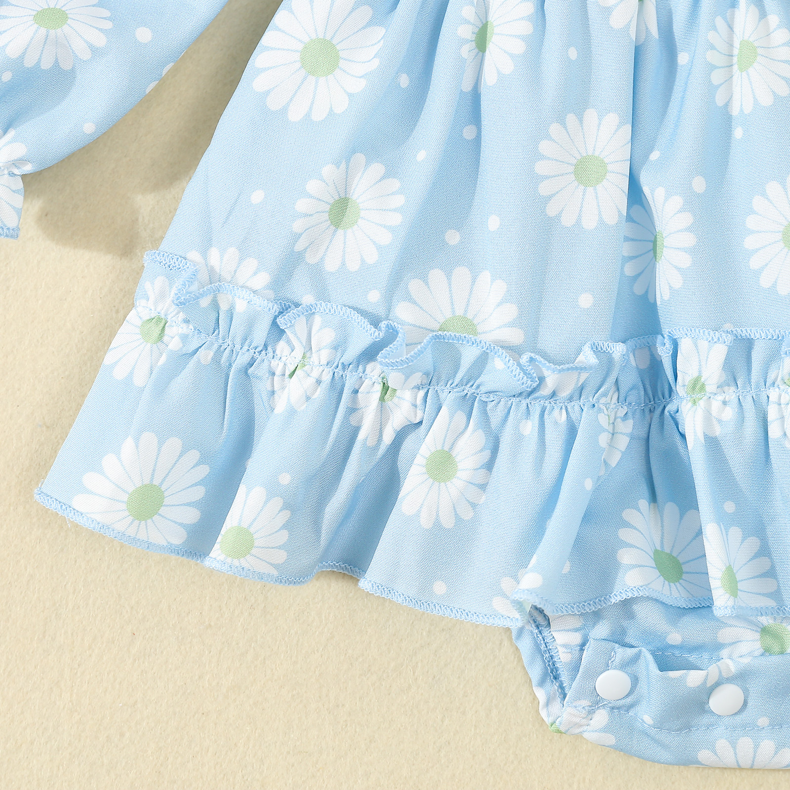 Baby romper kjole med hårbånd til piger forår og efterår_voghion.com