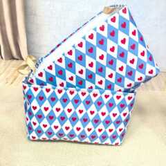 新款开口45*35*30爱心衣物被子杂物收纳筐宿舍搬家居家用收纳篮