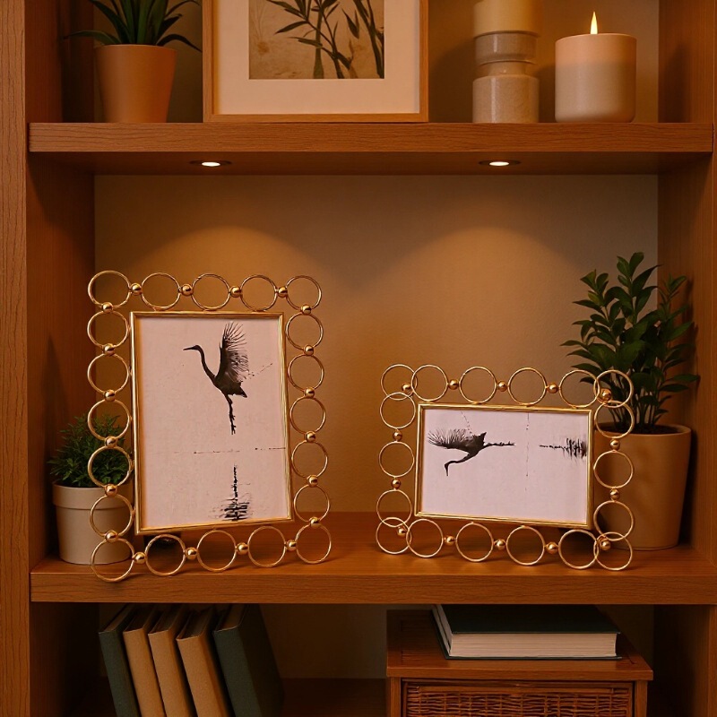 Manufacturers offer a large number of preferential supply of light gold simple metal 6-inch, 7-inch metal photo frames, model room photo frame pendulum Manufacturers offer a large number of preferential supply of light gold simple metal 6-inch, 7-inch metal photo frames, model room photo frame pendulum