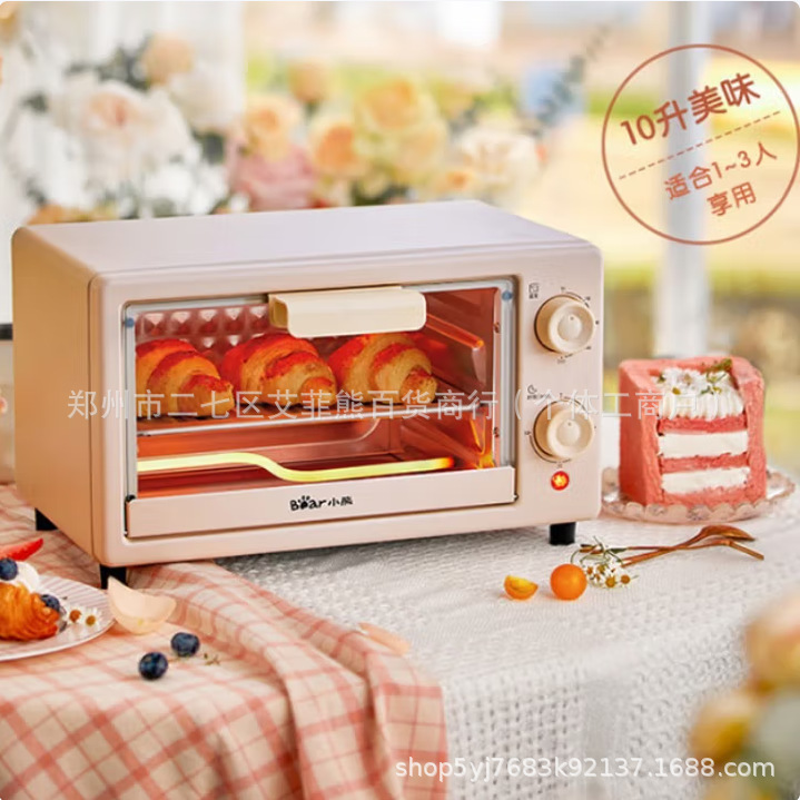 Bear Dkx-F10M6 Electric Oven Mini Oven Multi-Purpose Independent Temperature Control and Time Control 10L Large Capacity Electric Oven