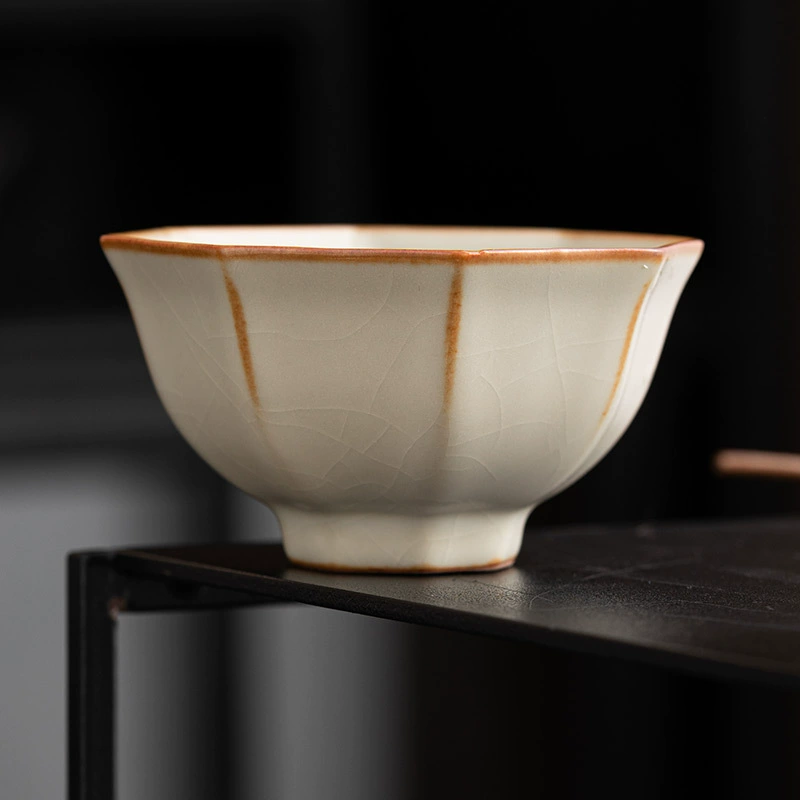 Керамическая чайная чашка Chinese Ru Kiln Tea Cup Master Cup Open Side to Rather Kung Fu Tea Set Ceramics Drinking Tea Cup Home Products