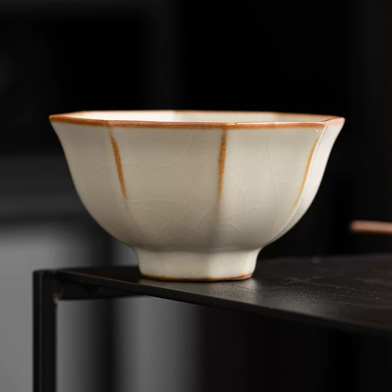 Керамическая чайная чашка Chinese Ru Kiln Tea Cup Master Cup Open Side to Rather Kung Fu Tea Set Ceramics Drinking Tea Cup Home Products