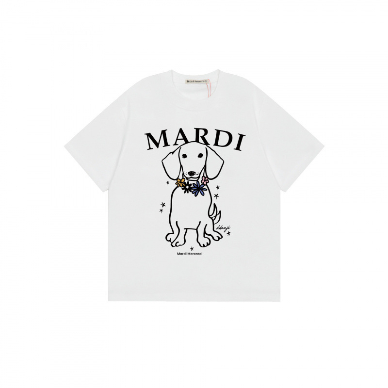 【カウンター品質】韓国マルディトレンドブランド半袖Tシャツリトルデイジードーマンプリントラウンドネックピュアコットンクロスボーダー|undefined