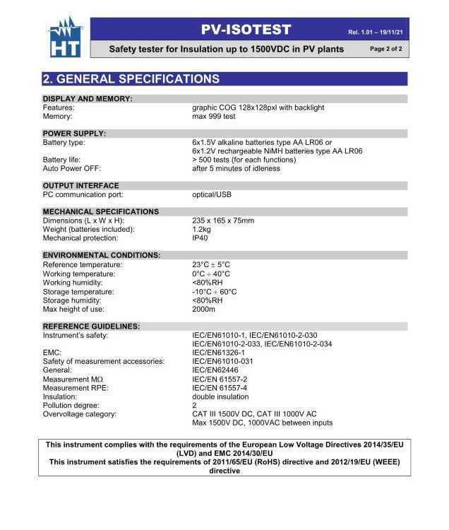 意大利 HT Instruments PV-ISOTEST光伏绝缘测试仪太阳能系统检测