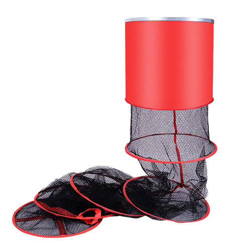 Universal positioning thickened rubberized fish protection nylon edge fishing fish protection aluminum alloy fisherman fishing net bag