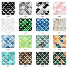 DJ 復古大理石紋路仿滴膠覆水晶膜魚鱗視覺3D瓷磚貼家居裝飾翻新